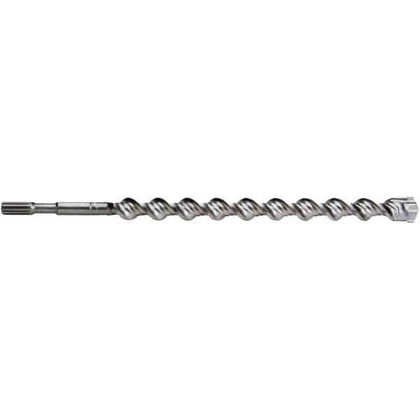 Irwin - 1/2" Diam, Spline Shank, Carbide-Tipped Rotary & Hammer Drill Bit - Benchmark Tooling