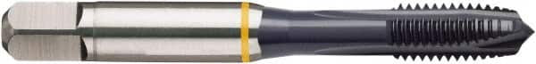 Guhring - M3x0.50 Metric Coarse, TiCN Finish, Cobalt Spiral Point Tap - Plug Chamfer, Right Hand Thread, 1.941" OAL, 0.393" Thread Length, 0.141" Shank Diam, 6H Class of Fit, Series 4416 - Exact Industrial Supply