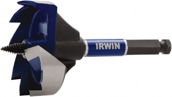 Irwin - 3-5/8", 7/16" Hex Shank, Self Feed Drill Bit - Benchmark Tooling