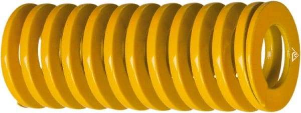 Associated Spring Raymond - 1-1/2" Hole Diam, 3/4" Rod Diam, 12" Free Length, Yellow Die Spring - 1985 Lb Max Deflection, 3.9567" Max Deflection, Extra Heavy Duty, Chromium Alloy Steel - Benchmark Tooling