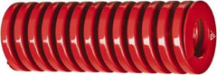 Associated Spring Raymond - 1-1/4" Hole Diam, 5/8" Rod Diam, 10" Free Length, Red Die Spring - 968 Lb Max Deflection, 3.5039" Max Deflection, Heavy Duty, Chromium Alloy Steel - Benchmark Tooling