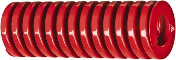 Associated Spring Raymond - 3/4" Hole Diam, 3/8" Rod Diam, 3-1/2" Free Length, Red Die Spring - 358 Lb Max Deflection, 1.1654" Max Deflection, Heavy Duty, Chromium Alloy Steel - Benchmark Tooling