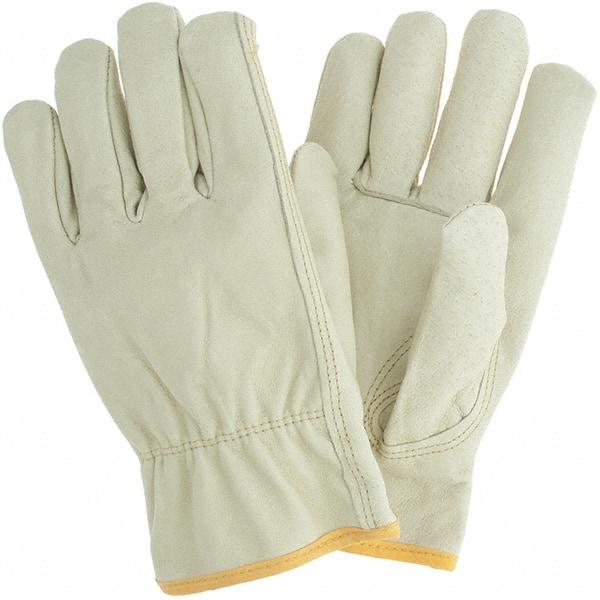 MCR Safety - Size 2XL Cold Protection Work Gloves - For Work & Driver, Uncoated, Natural/Red, Paired - Benchmark Tooling