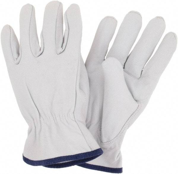 MCR Safety - Size XL Goatskin General Protection Work Gloves - For Work & Driver, Uncoated, Slip-On Cuff, Cream, Paired - Benchmark Tooling