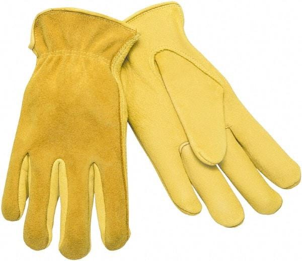 MCR Safety - Size M Deerskin General Protection Work Gloves - For Work & Driver, Uncoated, Natural, Paired - Benchmark Tooling