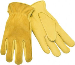 MCR Safety - Size L Deerskin General Protection Work Gloves - For Work & Driver, Uncoated, Natural, Paired - Benchmark Tooling