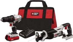 Porter-Cable - 20 Volt Cordless Tool Combination Kit - Includes 1/2" Drill/Driver & Reciprocating Saw, Lithium-Ion Battery Included - Benchmark Tooling