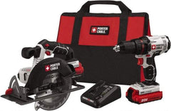 Porter-Cable - 20 Volt Cordless Tool Combination Kit - Includes Drill/Driver & Circular Saw, Lithium-Ion Battery Included - Benchmark Tooling