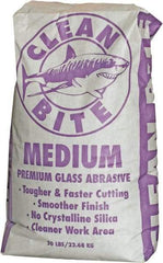 NC Minerals - Medium Grade Angular Crushed Glass - 40 to 80 Grit, 50 Lb Bag - Benchmark Tooling