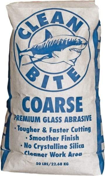 NC Minerals - Coarse Grade Angular Crushed Glass - 20 to 40 Grit, 50 Lb Bag - Benchmark Tooling