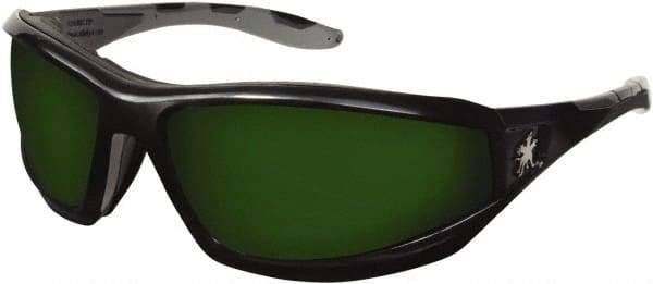 MCR Safety - Green Lenses, Framed Welding Glasses - Scratch Resistant, Size Universal, Wrap Around - Benchmark Tooling