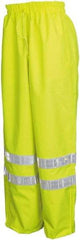 MCR Safety - Size 4XL, High Visibility Lime, Rain Pants - 2 Pockets - Benchmark Tooling