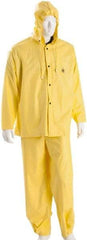 MCR Safety - Size 5XL, Yellow, Rain, Disposable Encapsulated Suit - Detachable Hood, Take Up Snaps Ankle, Take Up Snaps Wrist - Benchmark Tooling