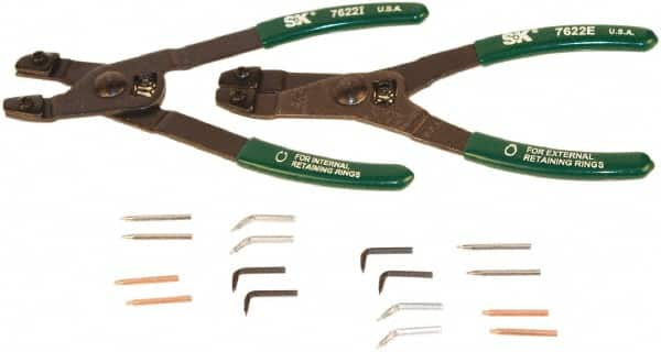 SK - 1-13/16 to 4" Ring Internal, 1-1/2 to 4" Ring External, Solid Combination Retaining Ring Pliers - Benchmark Tooling