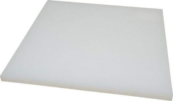 Value Collection - 1/2" Thick x 12" Wide x 1' Long, Polypropylene Sheet - Translucent White - Benchmark Tooling