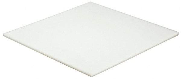 Made in USA - 1/4" Thick x 12" Wide x 1' Long, Polyethylene (HDPE) Sheet - White, ±5% Tolerance - Benchmark Tooling