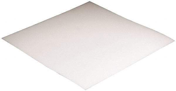 Made in USA - 3/8" Thick x 24" Wide x 2' Long, Polyethylene (LDPE) Sheet - White - Benchmark Tooling