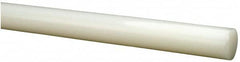 Value Collection - 8' Long, 5/8" Diam, Polyethylene (HDPE) Plastic Rod - White - Benchmark Tooling