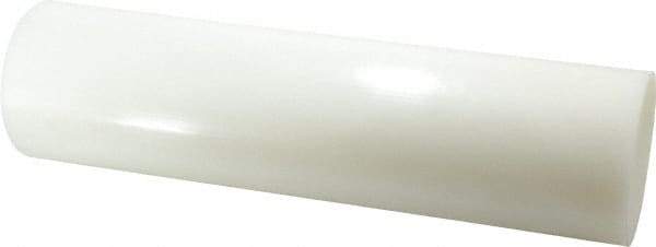 Value Collection - 1' Long, 3" Diam, Polyethylene (HDPE) Plastic Rod - White - Benchmark Tooling
