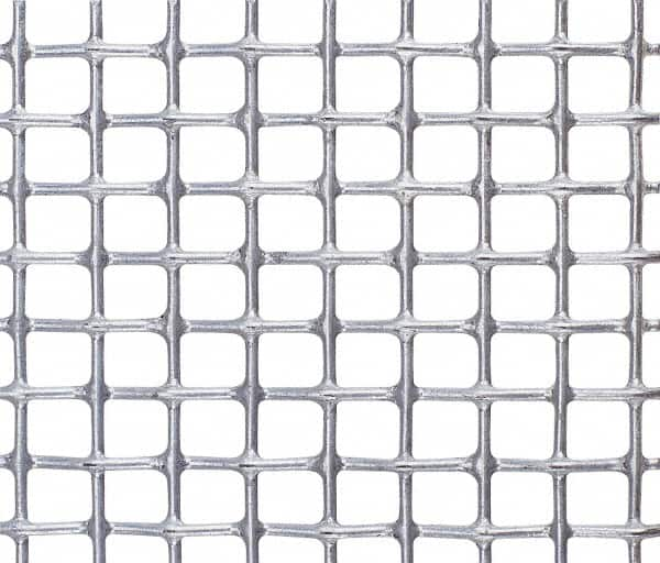 Value Collection - 20 Gage, 0.035 Inch Wire Diameter, 4 x 4 Mesh per Linear Inch, Steel, Wire Cloth - 0.215 Inch Opening Width, 36 Inch Wide, Cut to Length, Galvanized after Weave - Benchmark Tooling