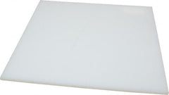 Made in USA - 1/4" Thick x 12" Wide x 1' Long, Polyethylene (UHMW) Sheet - White, ±0.20% Tolerance - Benchmark Tooling