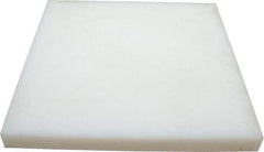 Made in USA - 1" Thick x 12" Wide x 1' Long, Polyethylene (UHMW) Sheet - White, ±0.10% Tolerance - Benchmark Tooling