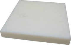 Made in USA - 1-1/2" Thick x 12" Wide x 1' Long, Polyethylene (UHMW) Sheet - White, ±0.10% Tolerance - Benchmark Tooling