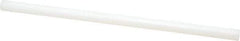 Made in USA - 4' Long, 1/2" Diam, Polyethylene (UHMW) Plastic Rod - White - Benchmark Tooling