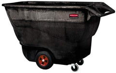 Rubbermaid - 1,250 Lb Load Capacity, 1 Cu Yd, Structural Foam Tilt Truck - 33-1/2" Wide x 70-3/4" Long x 42-1/4" High, Black - Benchmark Tooling