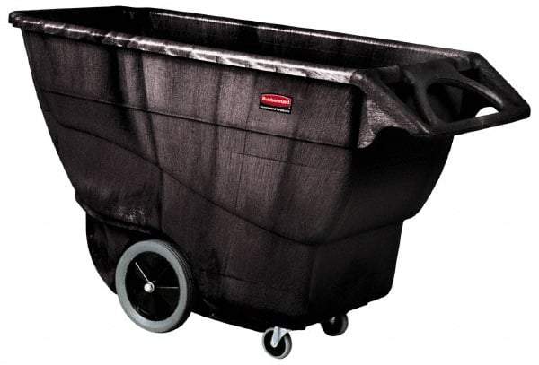 Rubbermaid - 2,100 Lb Load Capacity, 1 Cu Yd, Structural Foam Tilt Truck - 33-1/2" Wide x 70-3/4" Long x 42-1/4" High, Black - Benchmark Tooling