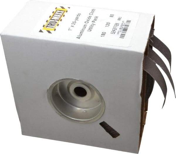 Tru-Maxx - 25 Yards x 1" 3 Piece Roll Kit - 80, 120 & 180 Grit, & Medium, Fine & Very Fine Grades - Benchmark Tooling