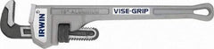 Irwin - 18" Aluminum Straight Pipe Wrench - 2-1/2" Pipe Capacity - Benchmark Tooling