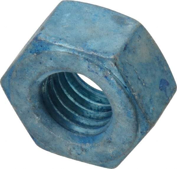 Value Collection - 1/2-13 UNC Steel Right Hand Heavy Hex Nut - 7/8" Across Flats, 31/64" High, Galvanized Finish - Benchmark Tooling