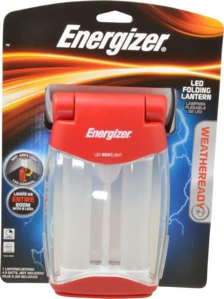 Energizer - LED Bulb, 200 Lumens, Spotlight/Lantern Flashlight - Red Plastic Body, 4 D Batteries Not Included - Benchmark Tooling