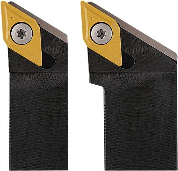 Seco - SDJC, Right Hand Cut, 93° Lead Angle, 25mm Shank Height x 25mm Shank Width, Neutral Rake Indexable Turning Toolholder - 150mm OAL, DCMT 1504.. Insert Compatibility, Series Screw Lock - Benchmark Tooling