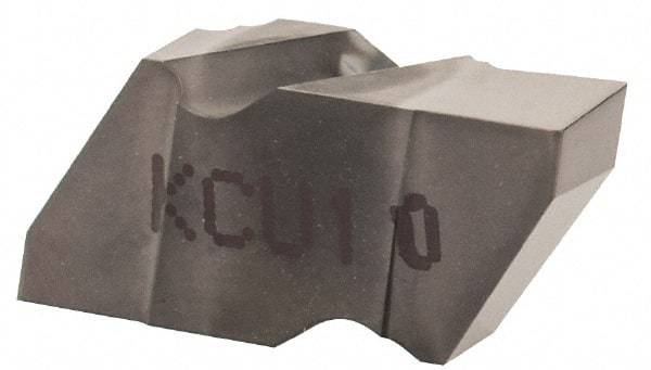 Kennametal - 2125NG Grade KCU10, 3.18mm Cutting Width Carbide Grooving Insert - 2.79mm Max Depth of Cut, Left Hand, 0.19mm Corner Radius, AlTiN Finish - Benchmark Tooling