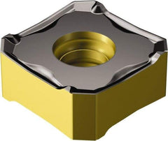 Sandvik Coromant - 345R1305 PM Grade 530 Carbide Milling Insert - Uncoated, 5.56mm Thick, 13mm Inscribed Circle, 0.8mm Corner Radius - Benchmark Tooling