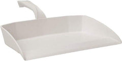 Vikan - 12-1/2" Wide Handheld Dustpan - Plastic Body, 4-1/2" Handle, White - Benchmark Tooling