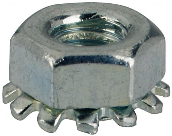 Value Collection - M3x0.5, Zinc Plated, Steel Hex Nut with External Tooth Washer - 6.5mm Washer Diam, 5.5mm Width Across Flats - Benchmark Tooling