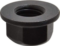 Value Collection - 1/2-13 UNC Grade G Hex Flange Lock Nut with Distorted Thread - 3/4" Width Across Flats, 27/64" High, Phosphate & Oil Finish - Benchmark Tooling