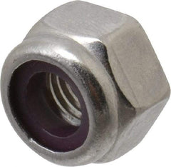 Value Collection - 1/4-28 UNF 18-8 Hex Lock Nut with Nylon Insert - 7/16" Width Across Flats, 5/16" High - Benchmark Tooling