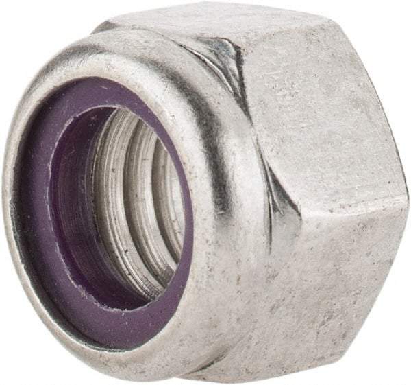 Value Collection - 7/16-14 UNC 18-8 Hex Lock Nut with Nylon Insert - 5/8" Width Across Flats, 29/64" High - Benchmark Tooling