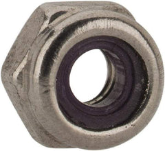 Value Collection - #5-40 UNC 18-8 Hex Lock Nut with Nylon Insert - 1/4" Width Across Flats, Uncoated - Benchmark Tooling