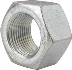 Value Collection - 1-1/8 - 12 UNF Steel Right Hand Hex Nut - 1-11/16" Across Flats, 0.999" High, Zinc Clear Finish - Benchmark Tooling