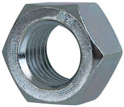 Value Collection - 1-1/2 - 12 UNF Steel Right Hand Hex Nut - 2-1/4" Across Flats, 1.317" High, Zinc-Plated Finish - Benchmark Tooling