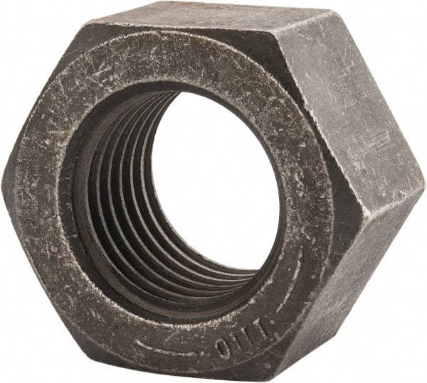 Value Collection - 2 - 4-1/2 UNC Steel Right Hand Hex Nut - 3-1/8" Across Flats, 1-23/32" High, Uncoated - Benchmark Tooling