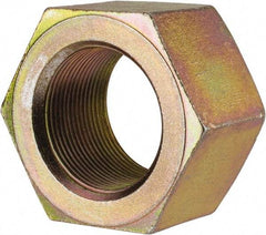 Value Collection - 1-3/4 - 12 UN Steel Right Hand Hex Nut - 2-3/4" Across Flats, 1-1/2" High, Zinc Yellow Dichromate Finish - Benchmark Tooling