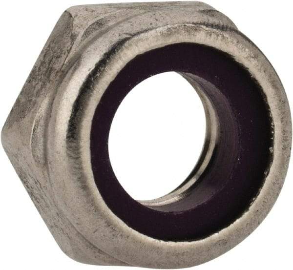 Value Collection - 5/16-18 UNC 18-8 Hex Lock Nut with Nylon Insert - 1/2" Width Across Flats, 1/4" High, Uncoated - Benchmark Tooling