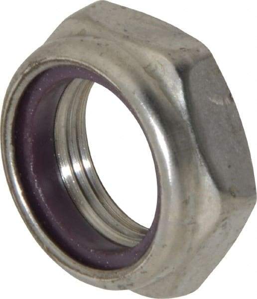 Value Collection - 1-14 UNF 18-8 Hex Lock Nut with Nylon Insert - 1-7/16" Width Across Flats, 35/64" High, Uncoated - Benchmark Tooling