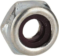 Value Collection - #5-40 UNC Grade 2 Hex Lock Nut with Nylon Insert - 1/4" Width Across Flats, 1/8" High, Zinc-Plated Finish - Benchmark Tooling